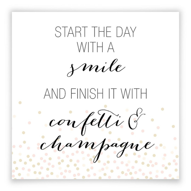 Poster Confetti & Cream - Start the day with a smile - WA246954