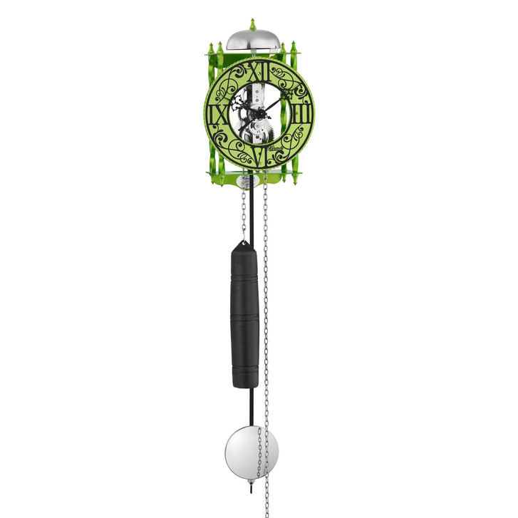 Raubritter Ravensburg Wanduhr in Grün mit bedrucktem Reif römische Zahlen - UG100802