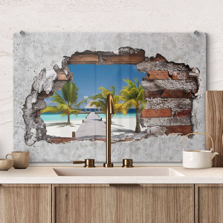 Spritzschutz 3D Optik - Der Weg ins Paradies - WA177687