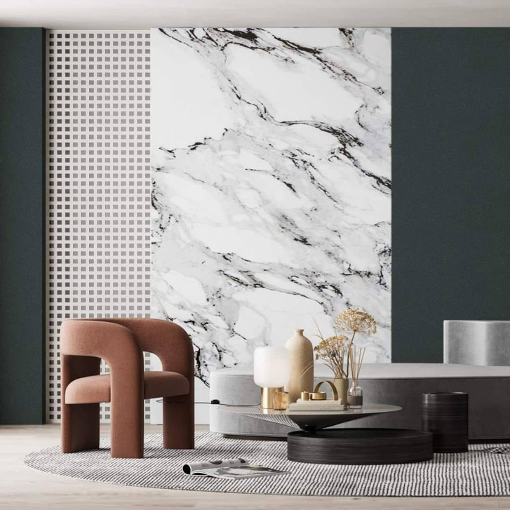 Vliestapete mit glänzender Struktur schwarz Uni - WA451294