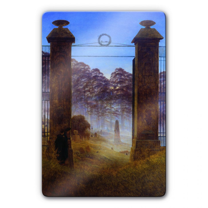 Glasbild Friedrich - Der Friedhof - WA123121