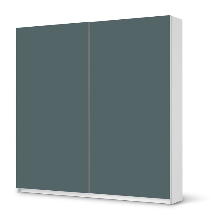 Möbel Klebefolie IKEA Pax Schrank 201cm Höhe - Schiebetür - Blaugrau Light - CR113837