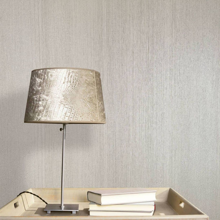 Vliestapete mit Streifen und Linien grau, pearl Struktur - WA444555