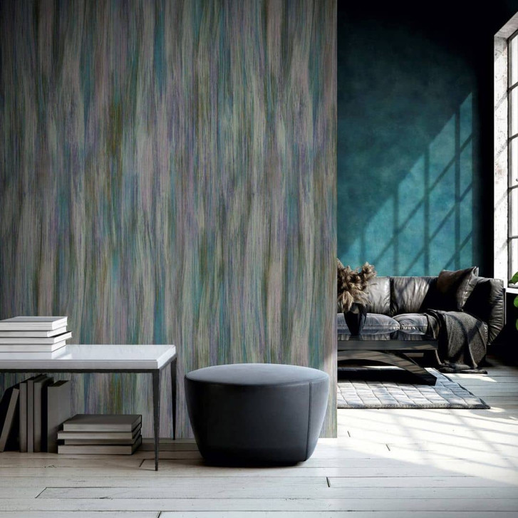 Fototapete mit grafischem Streifenmuster, Grün Streifen 2.70 x 1.06 m - WA448852