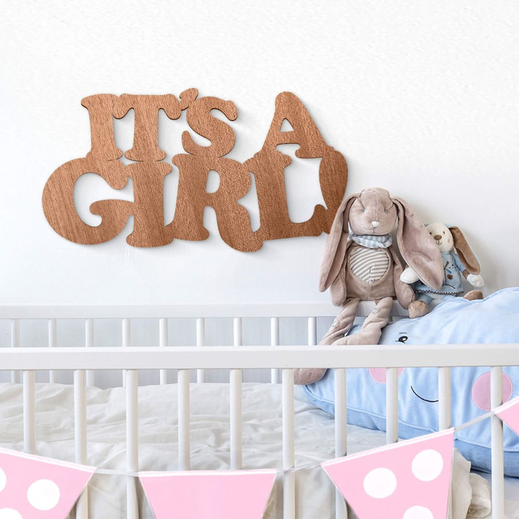 Holzdeko Mahagoni - It's a Girl - WA302781