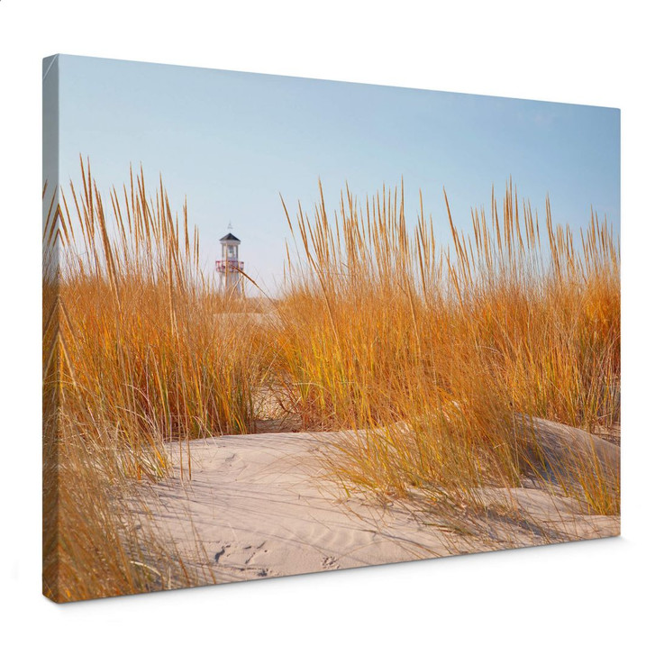 Leinwandbild Leuchtturm im Strandfeld - WA420947