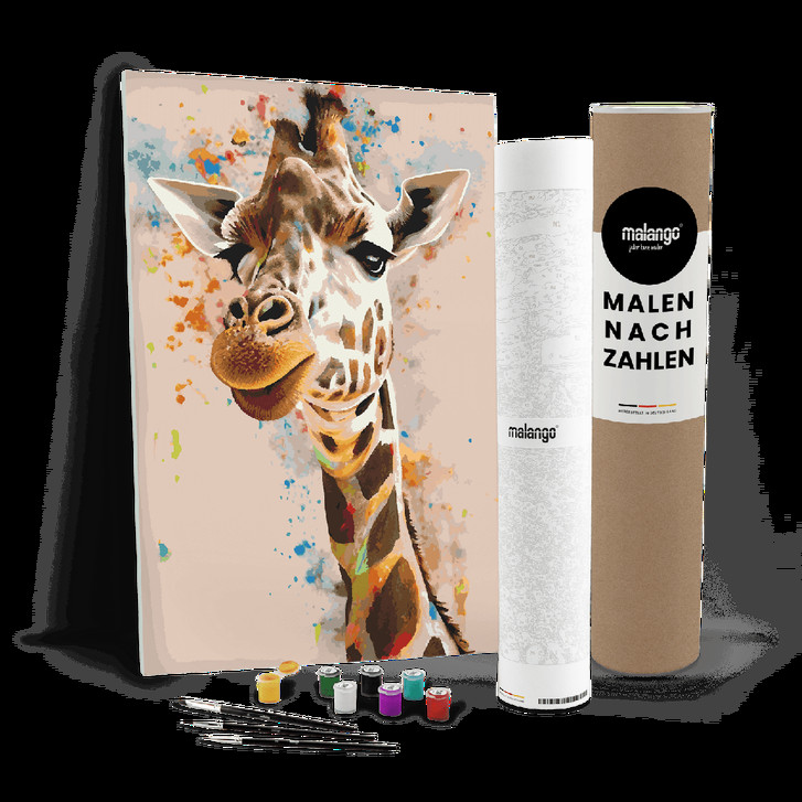 Malen nach Zahlen Leinwandbild - Giraffe Gerald - WA447074