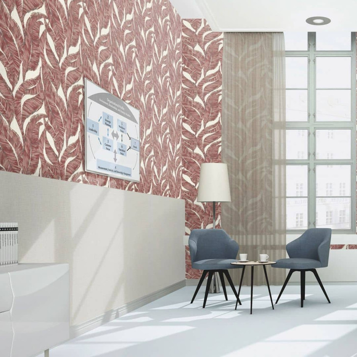 Rasch Vliestapete, Mustertapete Welcome Home dunkelrot - WA410031