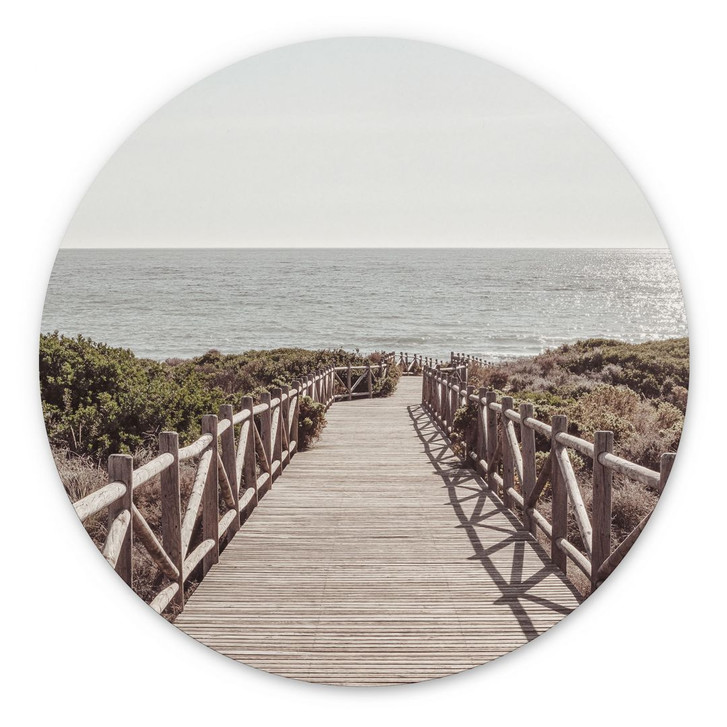 Wandbild Steg zum Strand - 1X Studio - Alu-Dibond - Rund - WA393580