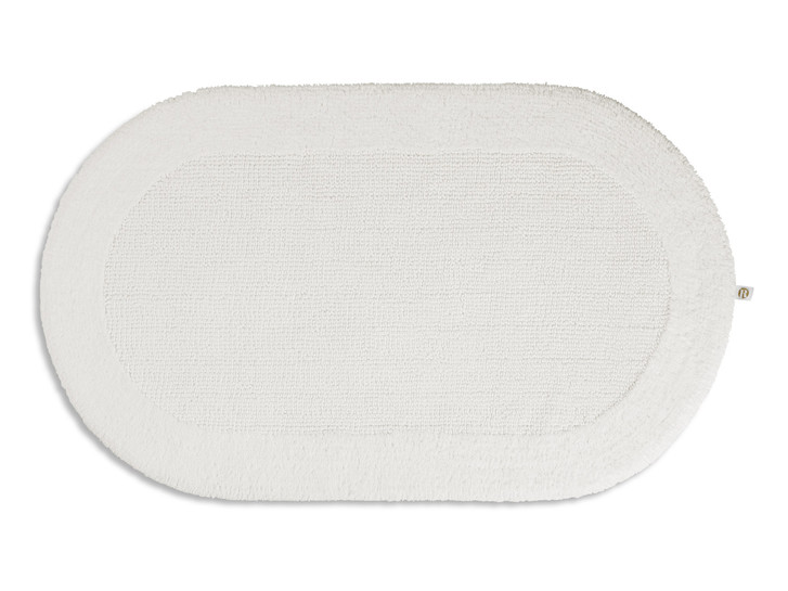 Exquisit Badteppich Oval Wunschmass in Weiss 01 - TS418744