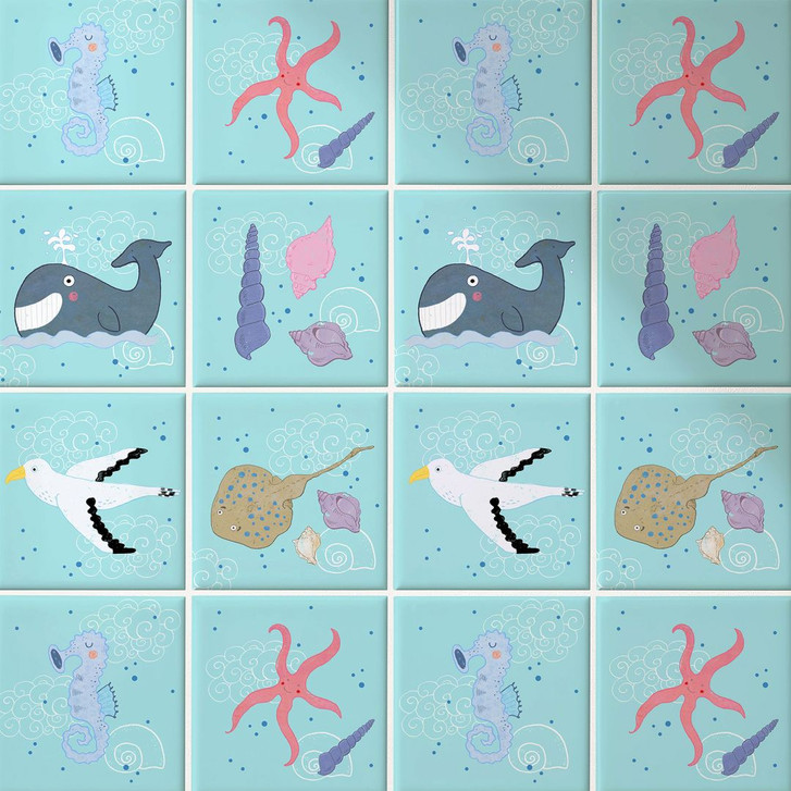 Fliesenaufkleber Loske - Am Strand - 12er Set - WA420515