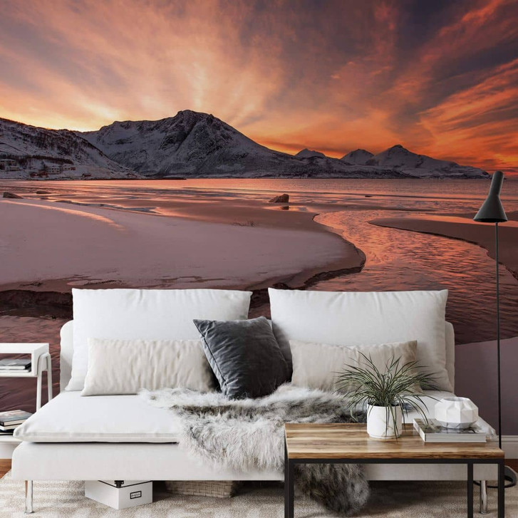 Fototapete Zakravsky - Goldener Sonnenuntergang - 384x260cm - WA315147