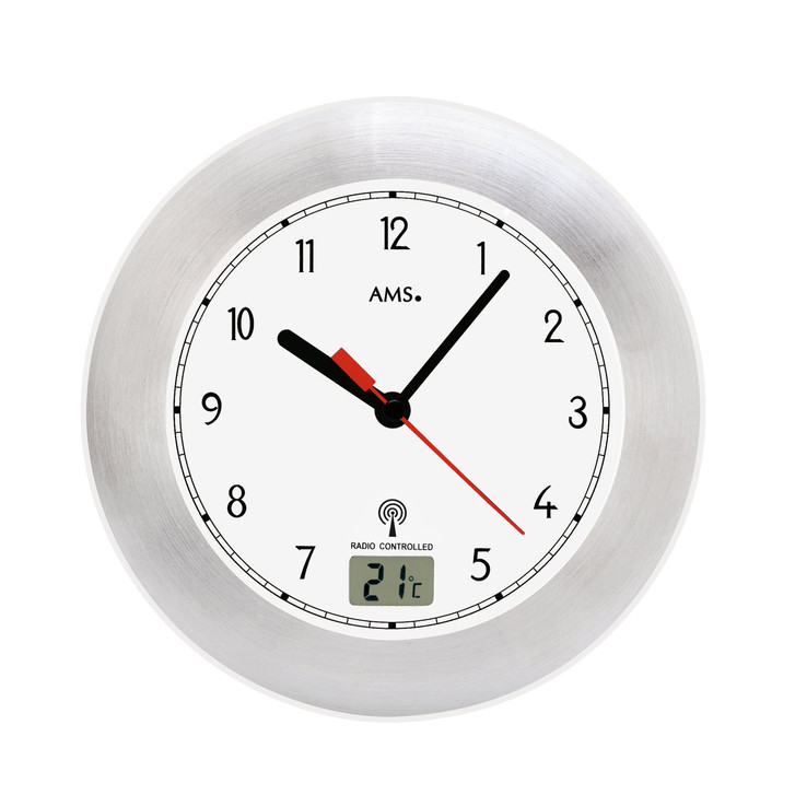 Funkwanduhr Digitaluhr Aluminium - UG100228