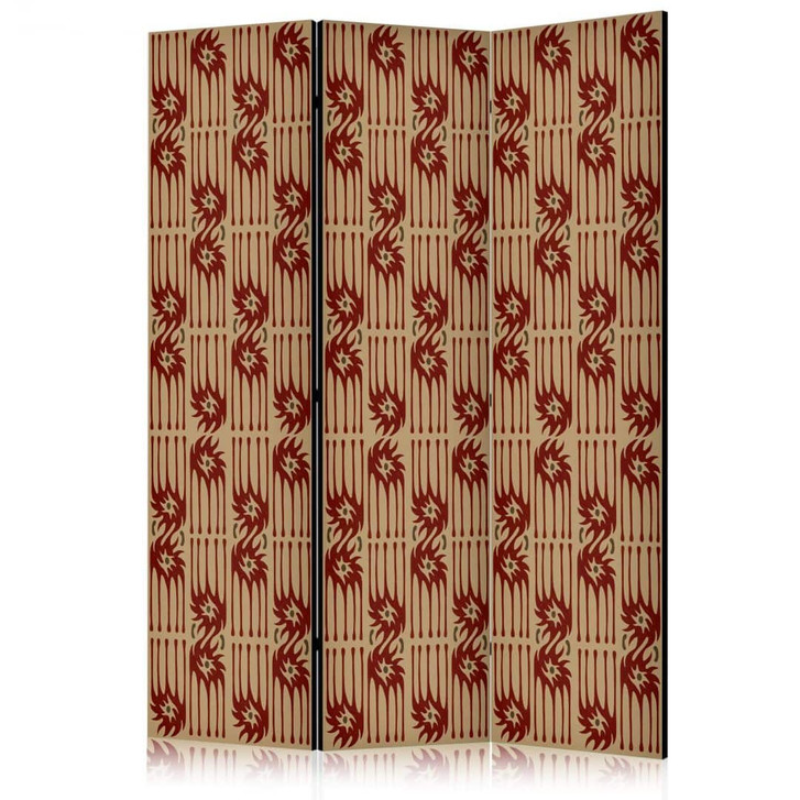 Paravent, Raumteiler freistehend, Trennwand - Predatory Features - Red Abstract Shapes Inspired by - WA442110