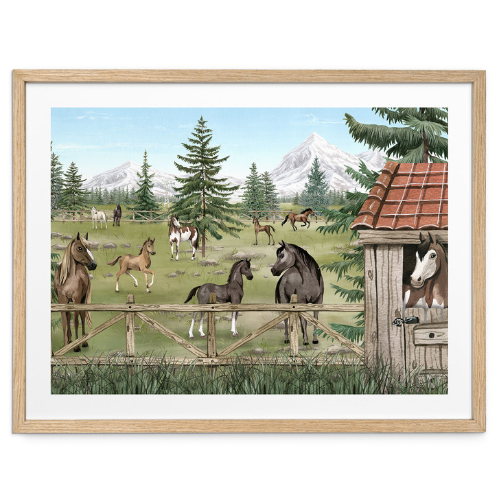 Poster Pferdegehege im Naturpark - Oliver Robins - WA516547