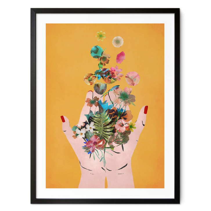 Poster Treechild - Bunte Blumen in Fridas Händen - WA407545