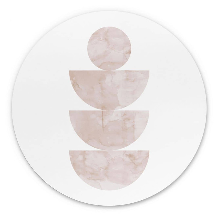 Wandbild Geometrisches Gleichgewicht - Abstrakte Komposition - Costa - Alu-Dibond Rund - WA431511