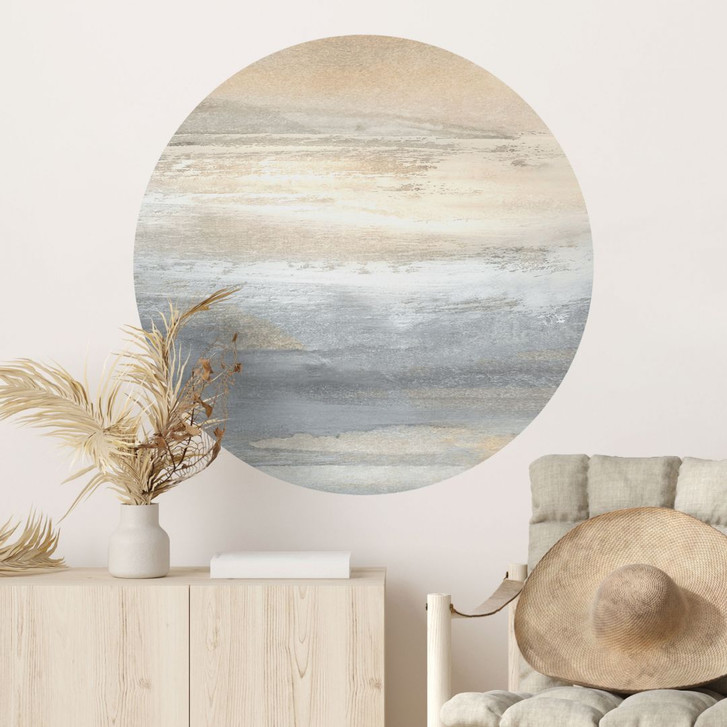 Wandtattoo Gold-graue Landschaft aus Pinselstrichen - Hobday - WA412794