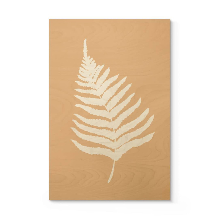 Holzbild Farnblatt Silhouette - 1X Studio - WA401513