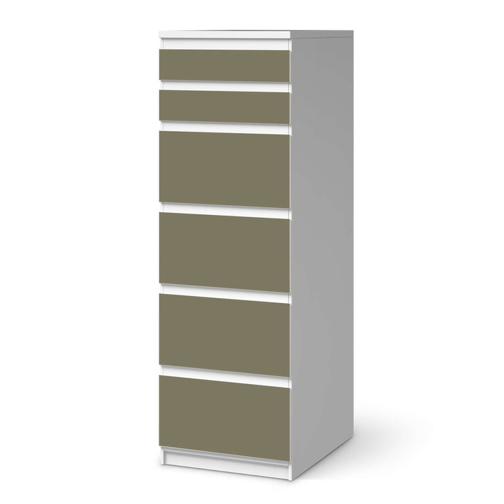 Klebefolie IKEA Malm Kommode 6 Schubladen (schmal) - Braungrau Light - CR111610
