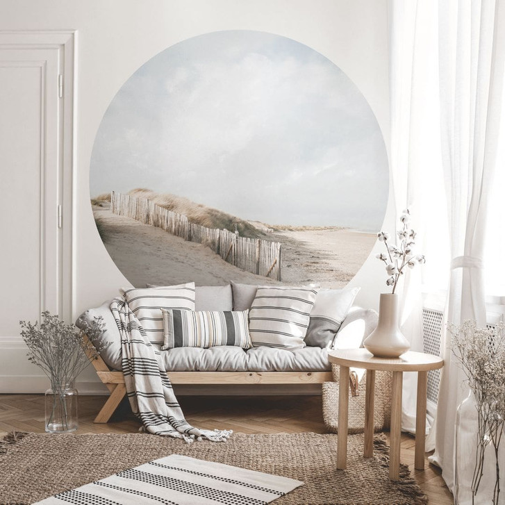 Maritime Fototapete Dünenlandschaft an der Nordsee - Annie - Rund - Selbstklebend/Vlies - WA471212