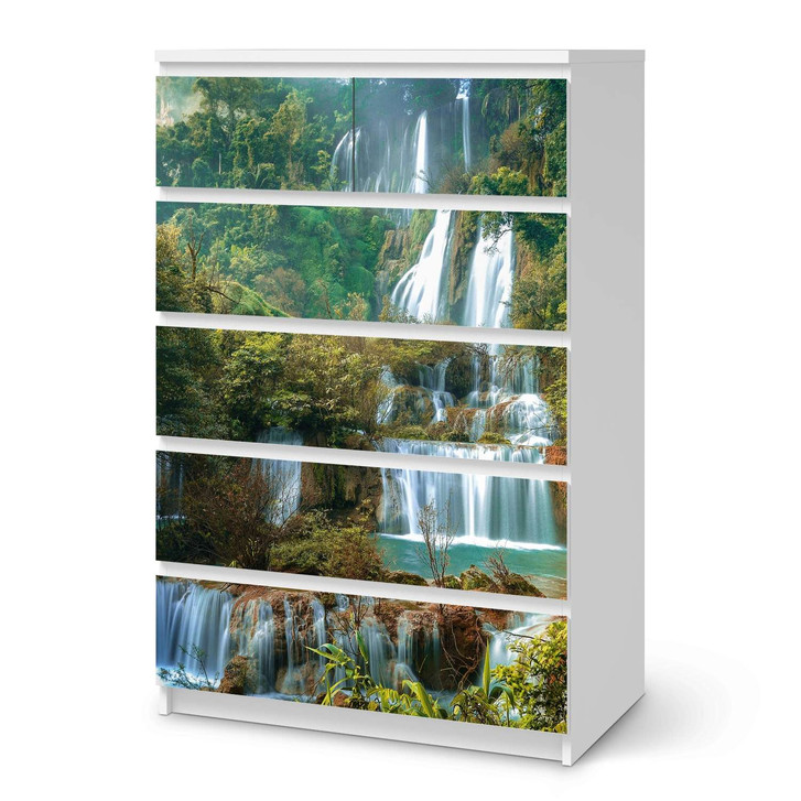 Möbel Klebefolie IKEA Malm Kommode 6 Schubladen (hoch) - Rainforest - CR113771