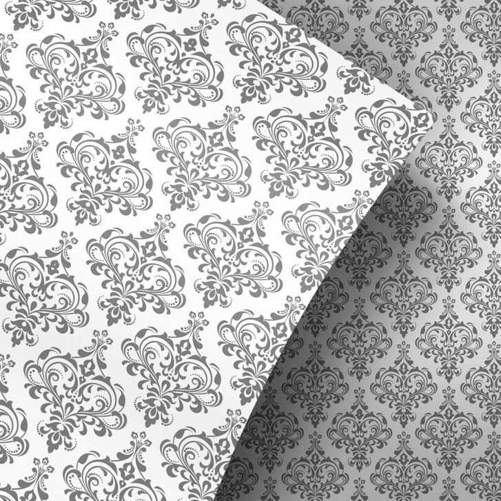 Möbelfolie, Dekofolie - abwischbar - Barock Grau - WA155299