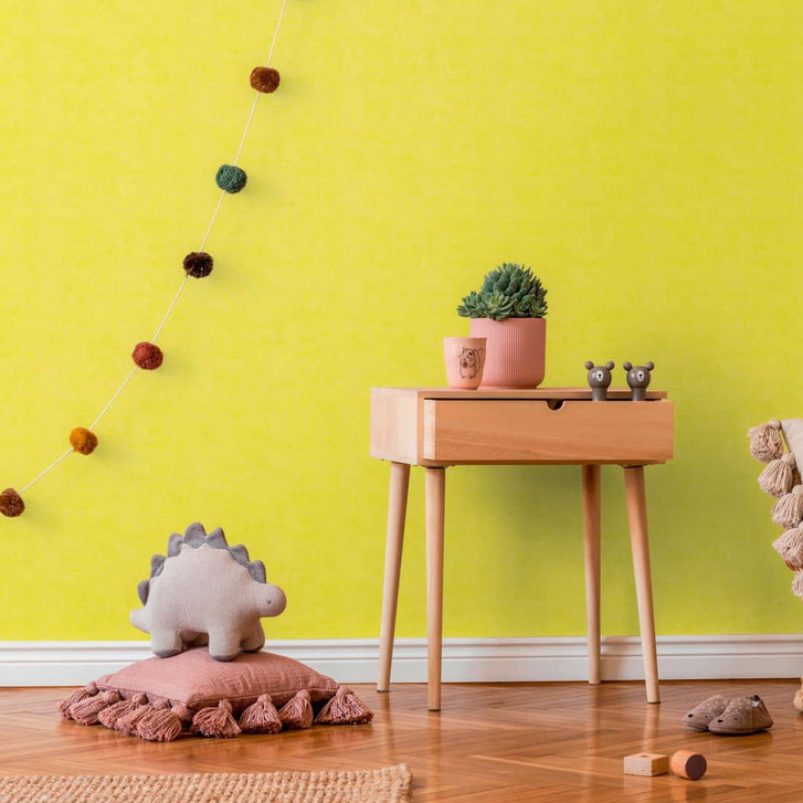 Unitapete Kinderzimmer Gelb - Einfarbige Tapete - WA465428