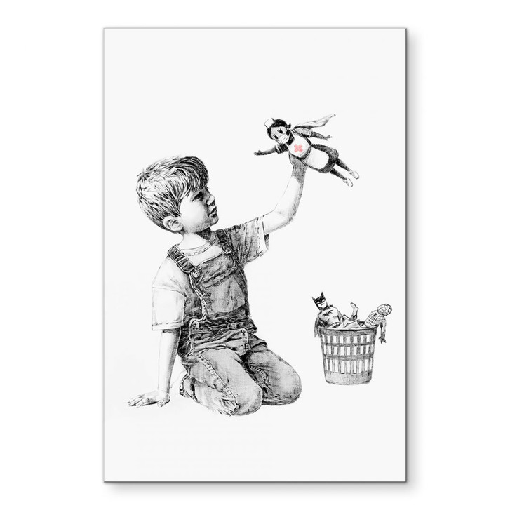 Wandbild Banksy - Real Hero - Alu-Dibond - WA421680