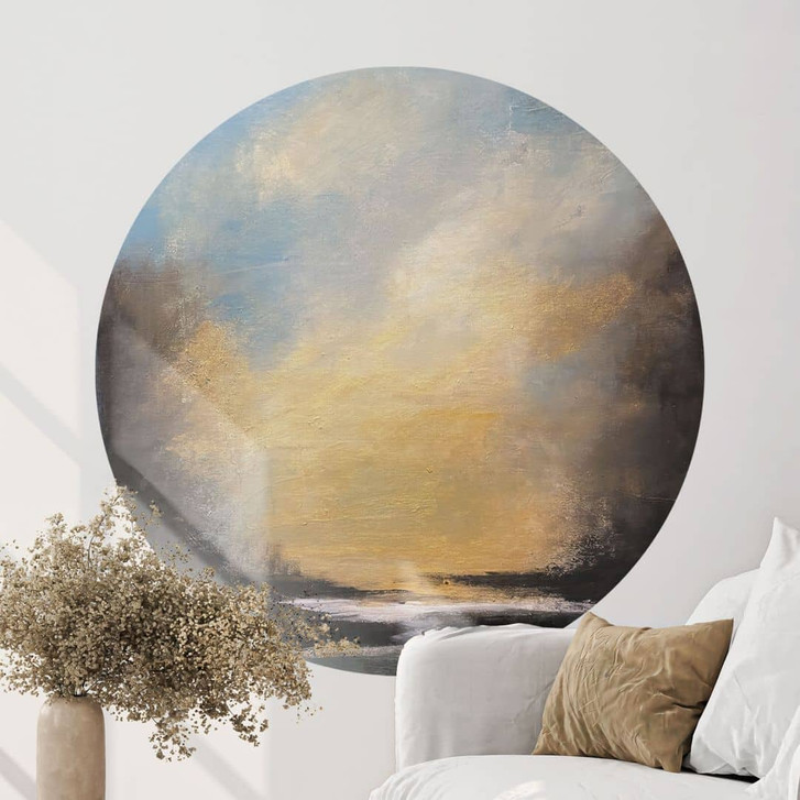 Wandtattoo Goldenes Licht am Abendhimmel - Bergius - Rund - WA474485