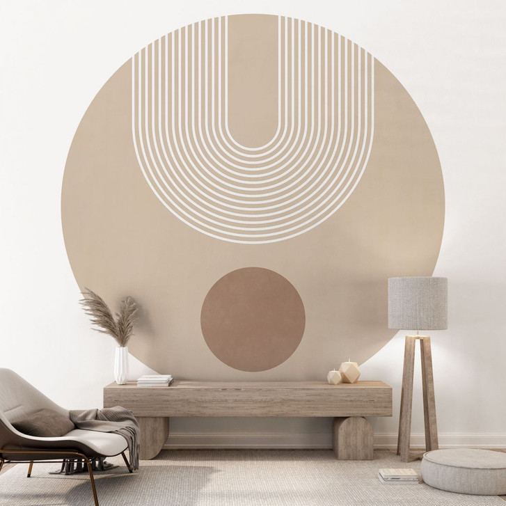 Fototapete Abstrakte Geometrie in Balance - Ristova - Rund - Selbstklebend/Vlies - WA467693