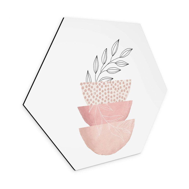 Hexagon Wandbild Zarte Schönheit der Natur - Alu-Dibond - Moss - WA393642