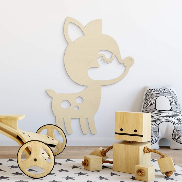 Holzdeko Pappel - Tier - Reh - WA309963