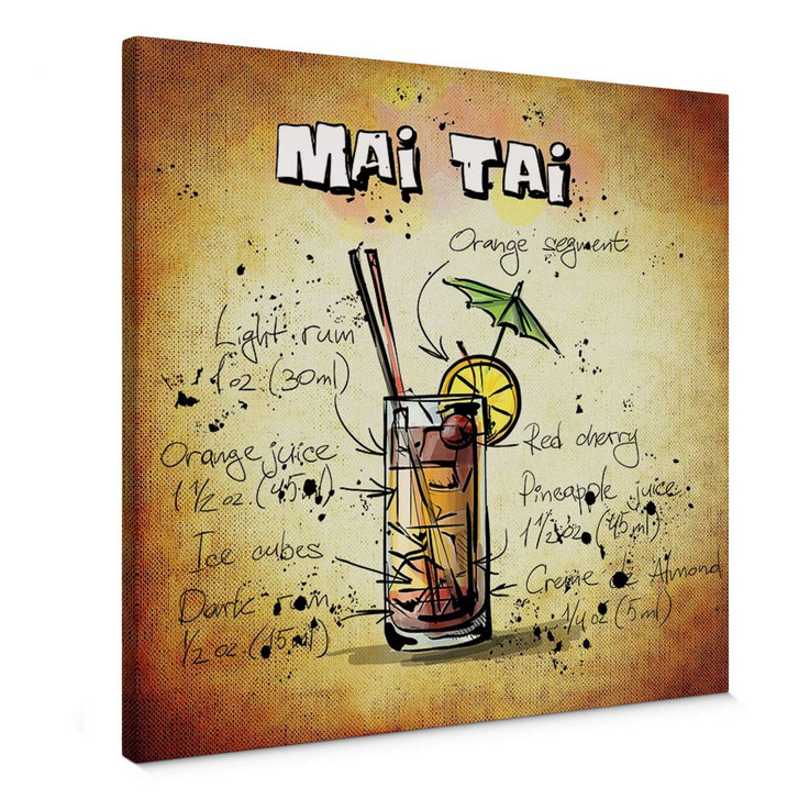 Leinwandbild Mai Tai - Rezept - WA369557