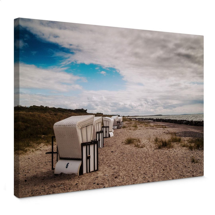 Leinwandbild Strandkörbe auf Hiddensee - WA375596