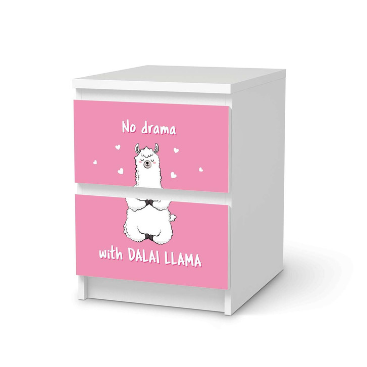 Möbelfolie IKEA Malm Kommode 2 Schubladen - Dalai Llama - CR116125