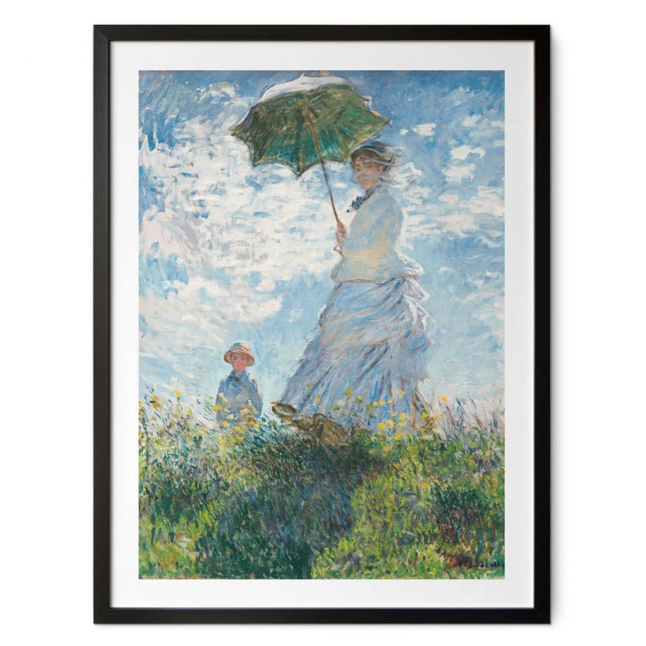 Poster Monet - Frau mit Sonnenschirm - Madame Monet und ihr Sohn - WA448197