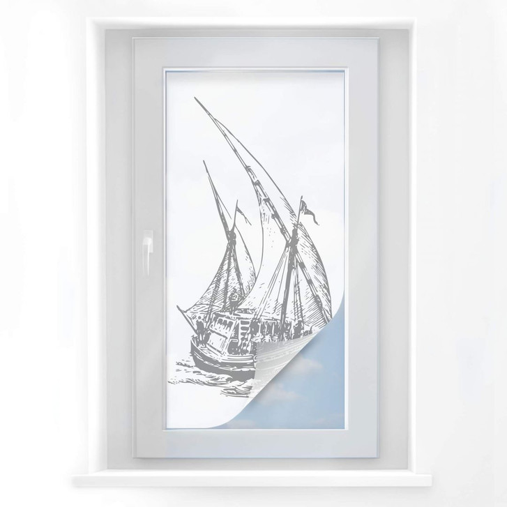 Sichtschutzfolie Segelboot im Sturm - WA176831