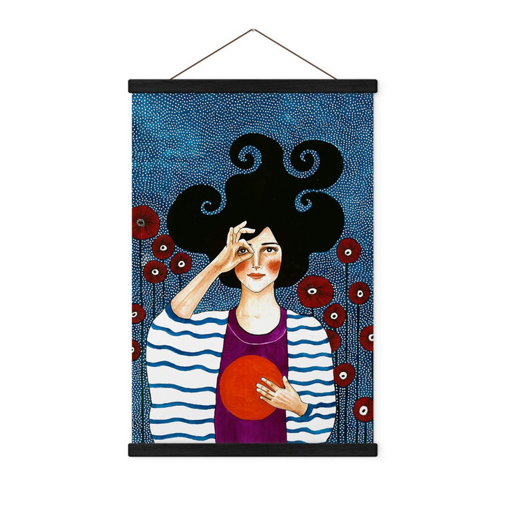 Stoffbild Porträt - Moment des Trostes - Hülya - WA412099