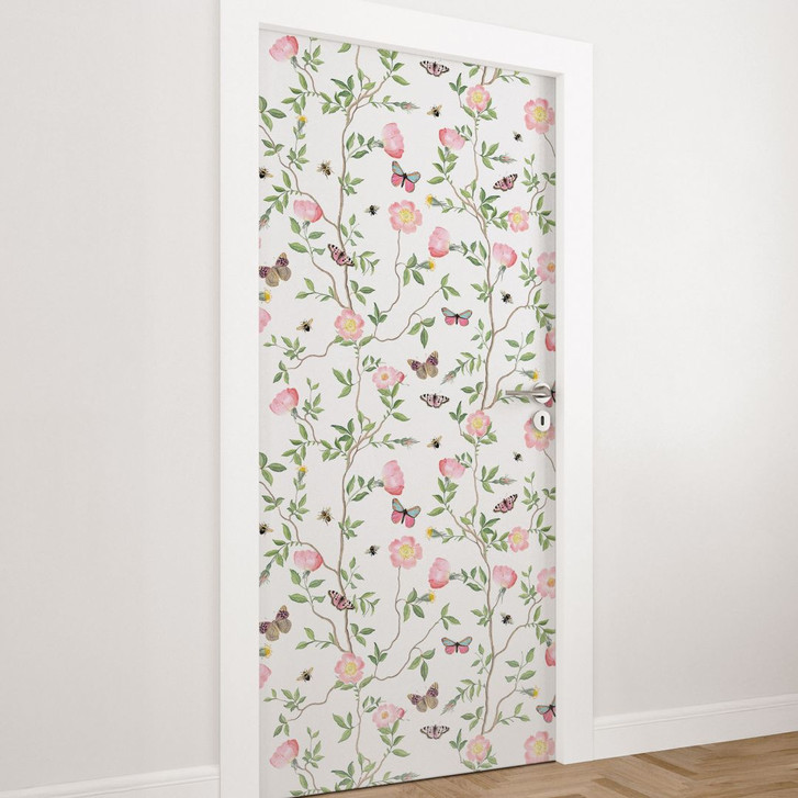 Türfolie Rosa Christrosen im Frühling - UN Designs - Selbstklebende Türdeko - WA509927