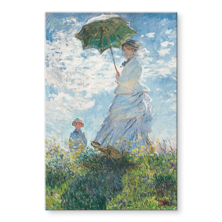Acrylglasbild Monet - Frau mit Sonnenschirm - Madame Monet und ihr Sohn - WA441286