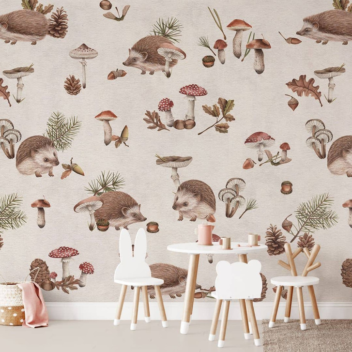 Fototapete Süsse Igel im Herbstwald - Kikki Belle - WA432058