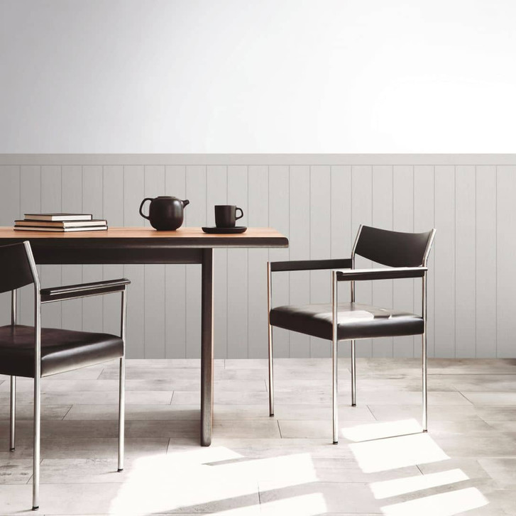 Holzlatten-Tapete Hellgrau Weiss - Strukturierte Tapete in Holzoptik - Vliestapete - WA465264