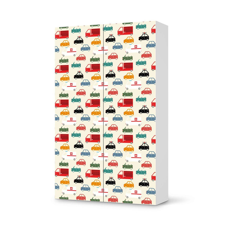 Klebefolie IKEA Besta Schrank 2 Türen (hoch) - Cars - CR109268