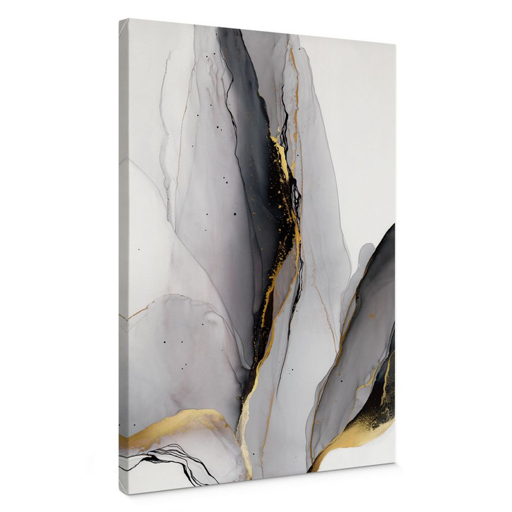 Leinwandbild Abstrakte Komposition in Gold und Grau - Shelest - WA459815