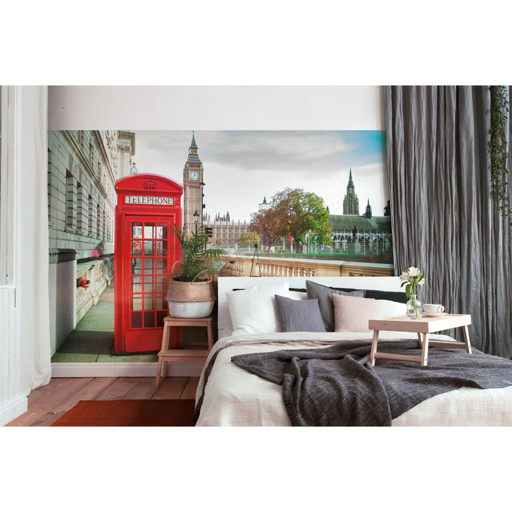 Livingwalls Fototapete Designwalls Phone Booth Stadt - WA296401
