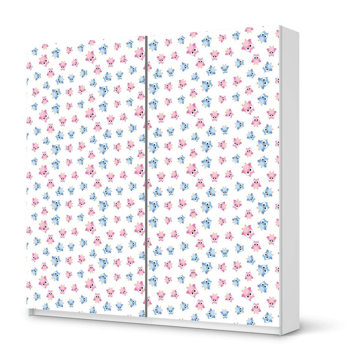Möbel Klebefolie IKEA Pax Schrank 201cm Höhe - Schiebetür - Eulenparty - CR113851