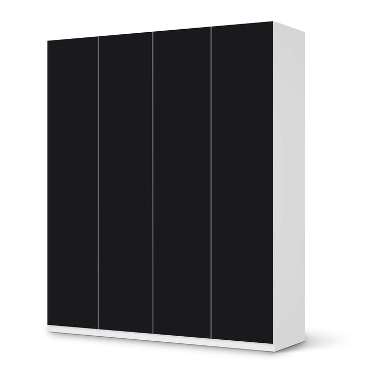 Möbelfolie IKEA Pax Schrank 236cm Höhe - 4 Türen - Schwarz - CR116922