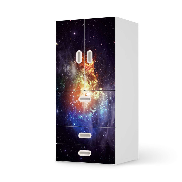 Möbelfolie IKEA Stuva / Fritids - 3 Schubladen und 2 kleinen Türen - Nebula - CR117600