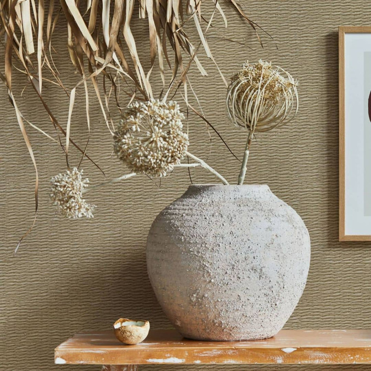 Vliestapete mit geflechteter Holzoptik beige Textiloptik - WA444797
